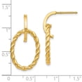 thumbnail image 3 of Auriga Fine Jewelry 14K Yellow Gold Twisted Dangle Earrings for Women, 3 of 6