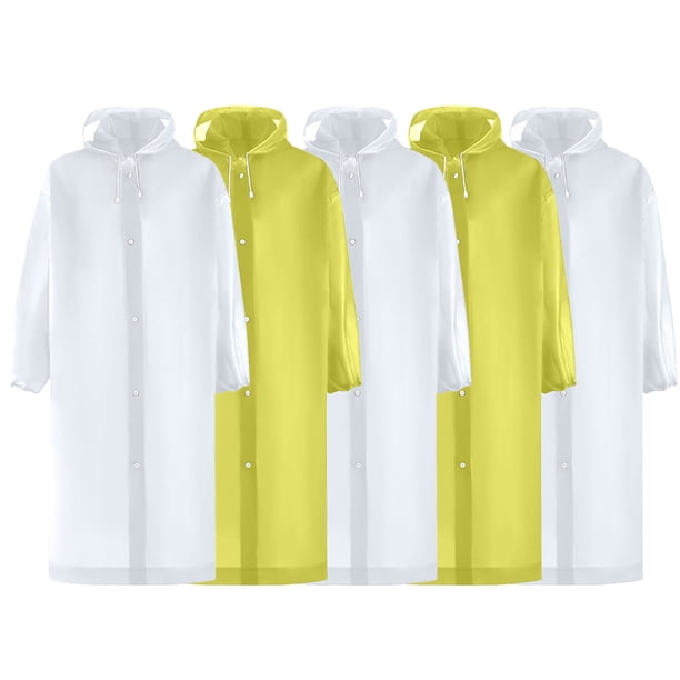 Capa impermeable de EVA para mujer, para exteriores, de manga larga, con capucha, para hombre y mujer, 2 piezas