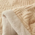thumbnail image 5 of Suncoda Throw Blanket for Couch, 59x40 In Fleece Throw Blanket For Couch Soft Warm Fluffys Cream Solid ColorBlanket Decorative And Giftable Striped Blankets, 5 of 6