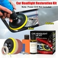 thumbnail image 2 of 1 juego de kit de restauración de faros delanteros de coche, herramienta de limpieza y restauración de arañazos, pulido y oxidación, color amarillo, 2 of 5