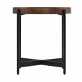 thumbnail image 5 of Alaterre Furniture Brookline Industrial Round Metal End Table, Medium Chestnut/Black, 5 of 7
