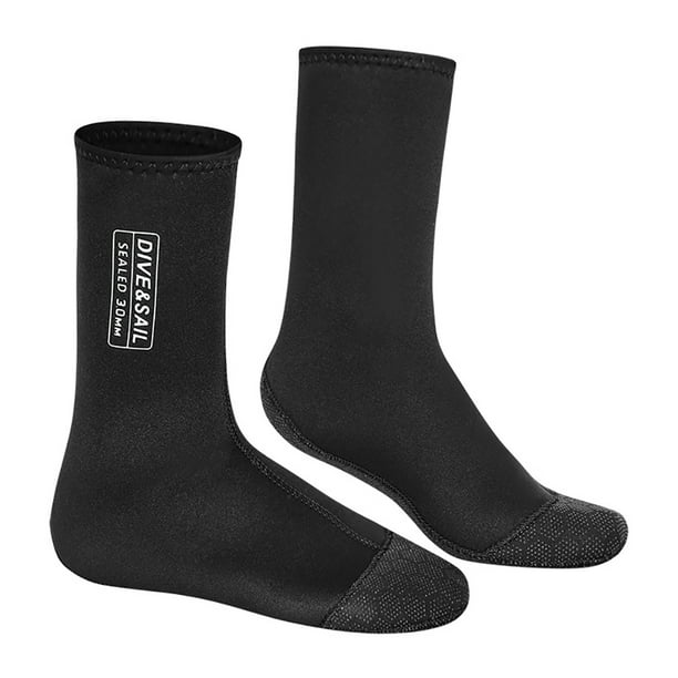 DIVE SAIL Calcetines de neopreno de 3 mm A prueba de frío Antideslizante Resistente al desgaste Estructura compuesta gruesa Calzado Traje de neopreno Zapatos 【S】 2 paquetes Noticed OD003276-01