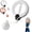White, variant on Infinity Hoop, 360 Degree Hand Crank, Upper Body Trainer, For Arms And Shoulders, Home Gym Exercise