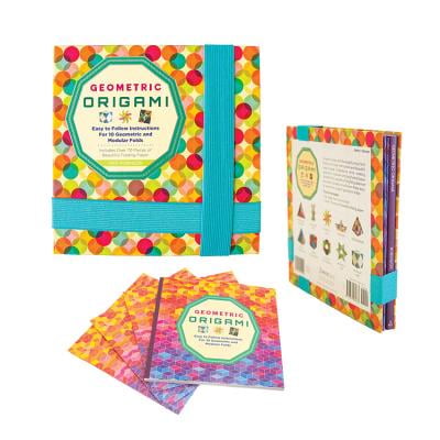 Folding Geometric Shapes Geometric Origami Kit : Easy to Follow Instructions for 10 Geometric and Modular Folds-Includes Over 70 Pieces of Beautiful Folding Paper ()