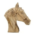 thumbnail image 2 of Wood Horse Figurine Sculpture - Handcrafted Rustic Wooden Decor for Home, Office, Bedroom & Living Room - 10" Brown Accent Art Piece, 2 of 10