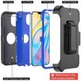 thumbnail image 7 of Xhy Compatible with iPhone 13 Case, Heavy Duty Hard Shockproof Armor Protector Case Cover for iPhone 13 Phone Case (Black+Dark Blue), 7 of 7