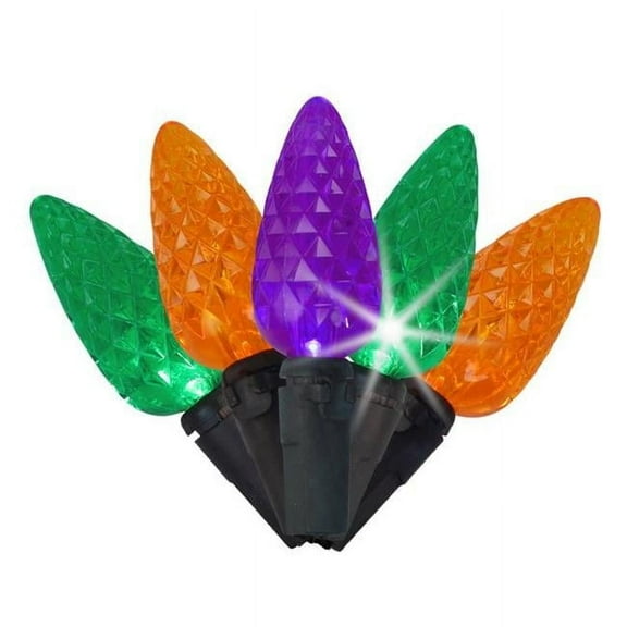 LED Faceted Strobe Lights, Multi Color - 100 Count