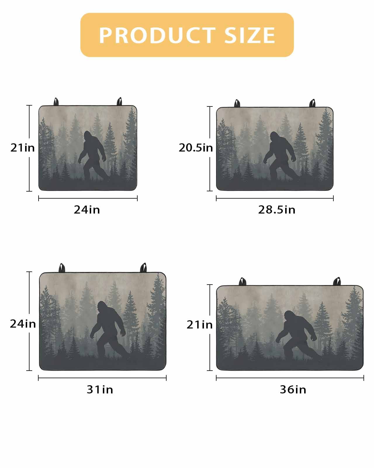 Large Induction Cooktop Protector Mat Misty Forest Stove Top Covers for Electric Stove, Pine Trees Gray Foggy Vintage Rustic Decorative Stove Burner Cover Mats, Glass Top Stove Cover