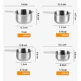 thumbnail image 4 of Cucharas y tazas medidoras de acero inoxidable con regla medidora, cuchara con clip, tabla de conversión de cocina, juego de 15 para ingredientes secos y líquidos, 4 of 5