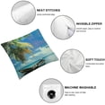 thumbnail image 6 of Chilfamy Ocean Decorative Square Pillow Case, Hawaii Beach Decor Cushion Cover for Sofa Couch, Tropical Plam Tree Throw Pillow Cover Summer Bedroom Decor, Retro Sailboat Pillow Cover White, 6 of 7