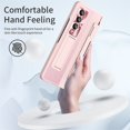 thumbnail image 7 of SaniMore for Samsung Galaxy Z Fold 3 7.6" Folding Magnetic Hinge Protection Case with Tempered Glass Film, PU Leather Cover with Wireless Charging & Kickstand Full Body Protective Shell, Pink, 7 of 7