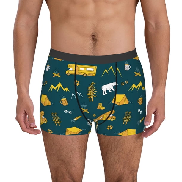 Fotbe Camping Calzoncillos Tipo Boxer con Bolsa de Soporte Total para Hombre, X-Temp Fresco, Transpirable y de Secado Rápido-Small