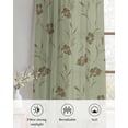 thumbnail image 6 of Sage Green Floral Sheer Curtains 84 Inch Length 2 Panels Set for Living Room/Bedroom, Vintage Spring Botanical Flowers Kitchen Curtains Grommet Semi-Sheer Curtains Drapes Window Treatments 42"x84"x2, 6 of 7