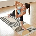 thumbnail image 6 of Brown Boho Geometric Pattern Hot Yoga Mat Towel Non Slip for Hot Yoga - Quick-Drying Yoga Mat Cover with 4 Corner Pockets with Travel Bag - Hot Yoga Towel Non Slip 74"x26", 6 of 6