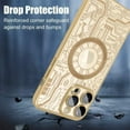 thumbnail image 3 of Magnetic for iPhone 13 Pro Max Case 6.7 inch, Cute Pattern Luxury Cover [Support for Magsafe], Elegant Electroplating Camera Protection Screen Protector Phone Case for Girls Women -Gold, 3 of 10