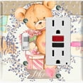 thumbnail image 1 of Metal Light Switch Wall Plate Outlet Cover (Teddy Bear Love Heart Flower Bouquet Present Butterfly Wreath - Single Toggle Single Rocker), 1 of 2