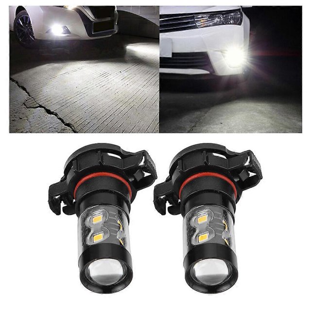 2PC 50W 6500K Blue LED Headlight Bulbs Kit Fog Light Car Driving Lamp