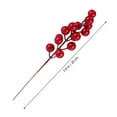 thumbnail image 2 of UPOUART Red Artificial Flower Branches for Home Decor, Plastic Berry Stems, 10pcs Pack, Realistic Faux Flowers for Indoor Decoration, 2 of 8