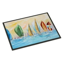 Carolines Treasures JMK1002MAT Reggatta Door Mat Indoor Rug or Outdoor Welcome Mat 18x27 Doormat  27"L x 18"W multicolor