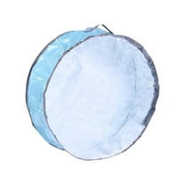 Christmas Wreath Storage Container - Plastic, Zipper Closure - for Wreaths/Ornaments, Clear Lid, Durable Handles, Festive Design