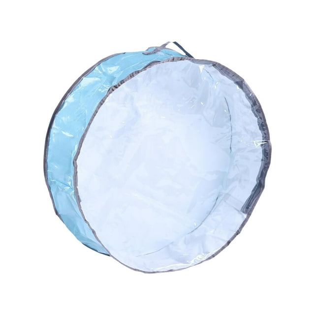 Conteneur de Rangement pour Couronne de Noël - Sécurisé, Fermeture Éclair, Couvercle Transparent, Durable pour Couronnes/garlands