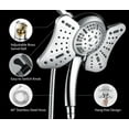 thumbnail image 5 of KESTE High Pressure Shower Head, 2 in 1 Rainfall Shower Heads with 9 Mode Adjustable handheld Showerhead, Dual Showerhead with Anti-Clog Nozzles and 60” Hose, Silver, 5 of 6