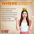 thumbnail image 4 of Nicky Bigs Novelties Mini Taco Headband - Lightweight Festive Food Headband - Unisex Adult Cosplay Holiday Costume Accessory, Multi-color, One Size, 4 of 9
