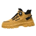 thumbnail image 2 of Mens Ankle Boots Lace‑Up Round Toe Soft‑Sole Comfort Short Boots with Rotating Shoelace Buckle Padded Inner Lining for Commute Hiking Daily Outdoor Casual Wear, 2 of 9