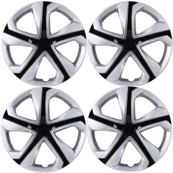 4 Pack 16" Hubcaps Wheel Rims Cover for 2016-2025 Honda Civic Sedan,Compatible with Steel Wheels Snap on Installation ABS PCSilver Lacquer & Black Lacquer