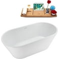 thumbnail image 3 of 59" Streamline NB5220WH Soaking Freestanding Tub and Tray With Internal Drain in Glossy White, 3 of 7