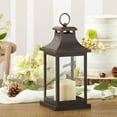 thumbnail image 7 of LED Decorative Lanterns - Set of 2 - Kate Aspen Vintage Rustic Home Décor Lantern Tabel Centerpiece for Wedding, Bridal Shower, Anniversary Party - Copper, 7 of 7