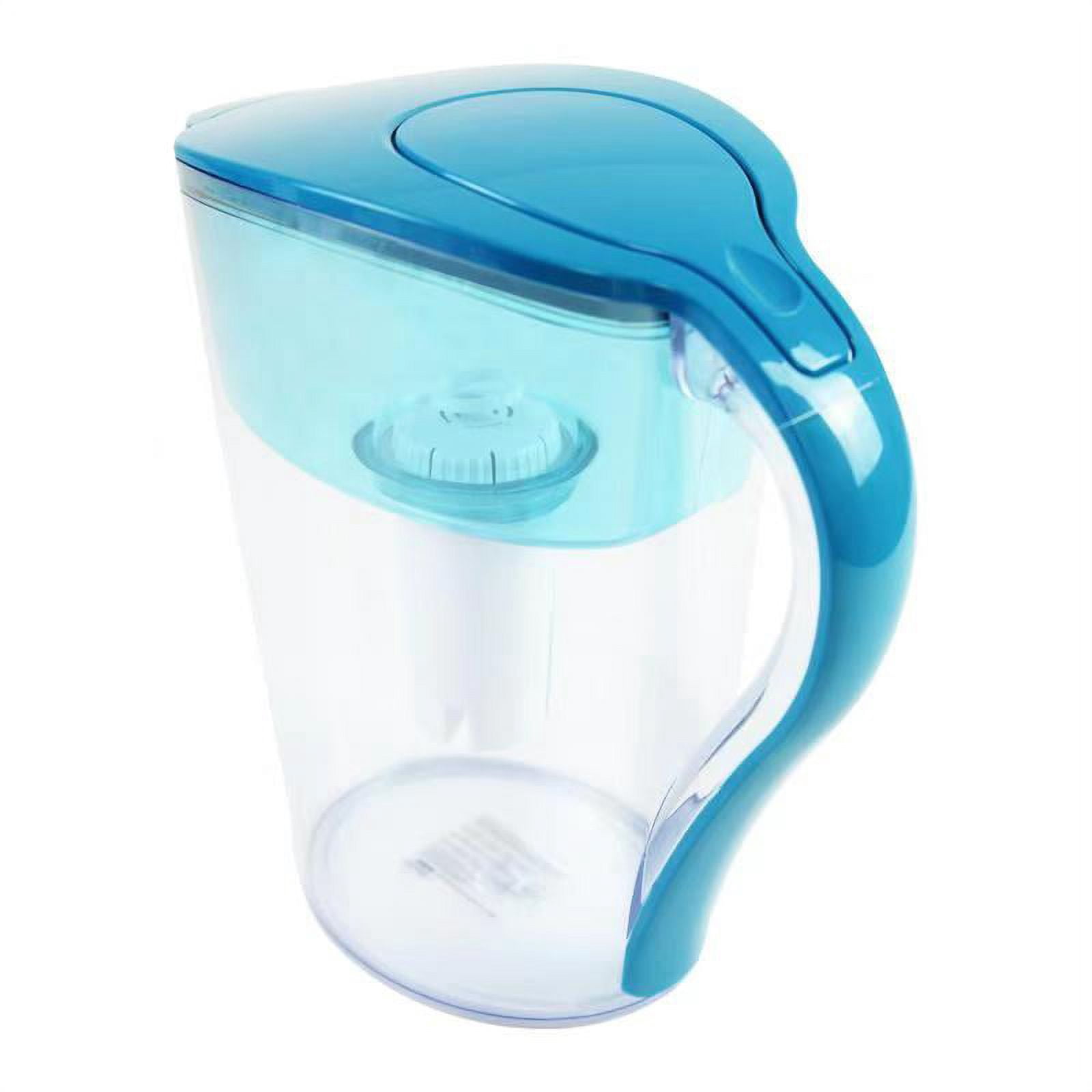 Great Value 10-Cup Water Pitcher, Blue, BPA-Free, BRITA Compatible, 2.5"Hx2.5"Wx4.8"D