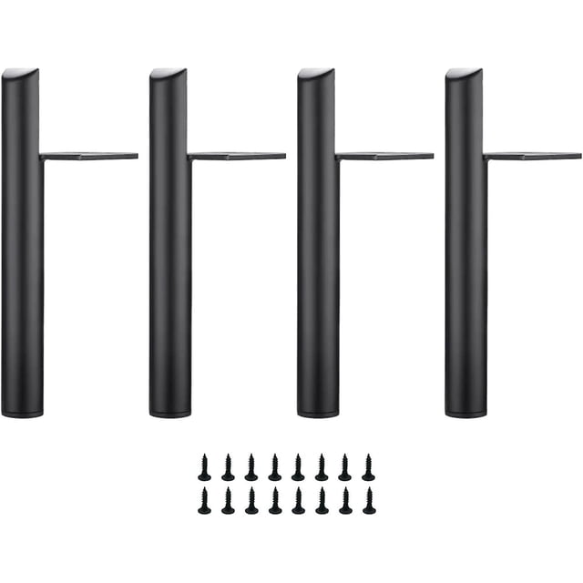 Patas de muebles de 20 cm CHAO de metal negro para bricolaje con tornillos