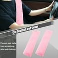 thumbnail image 2 of Unique Bargains 4 Pcs Plush Car Seat Belt Protector Pads Shoulder Strap Seatbelt Soft Comfort Covers Black Pink, 2 of 7