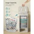 thumbnail image 4 of SONGMICS Laundry Basket, 26.4 Gal. Laundry Hamper, Easy Assembly, with Lid and Handles, Removable Liner, 16.5 x 12.6 x 29.5 Inches, Cappuccino Beige, 4 of 5