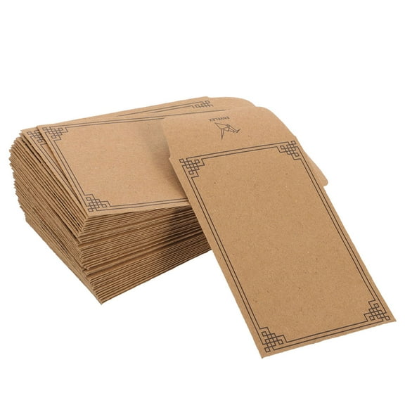 50 Pcs Money Saving Envelopes Small Filling Daily-use Plaques Key Khaki