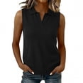 thumbnail image 2 of PNTUTB Fashion Tank Top for Women Sleeveless Top Casual Shirt Collar Solid-Color Minimalist Workwear Style Slim Breathable Comfortable Tank Tops, 2 of 6