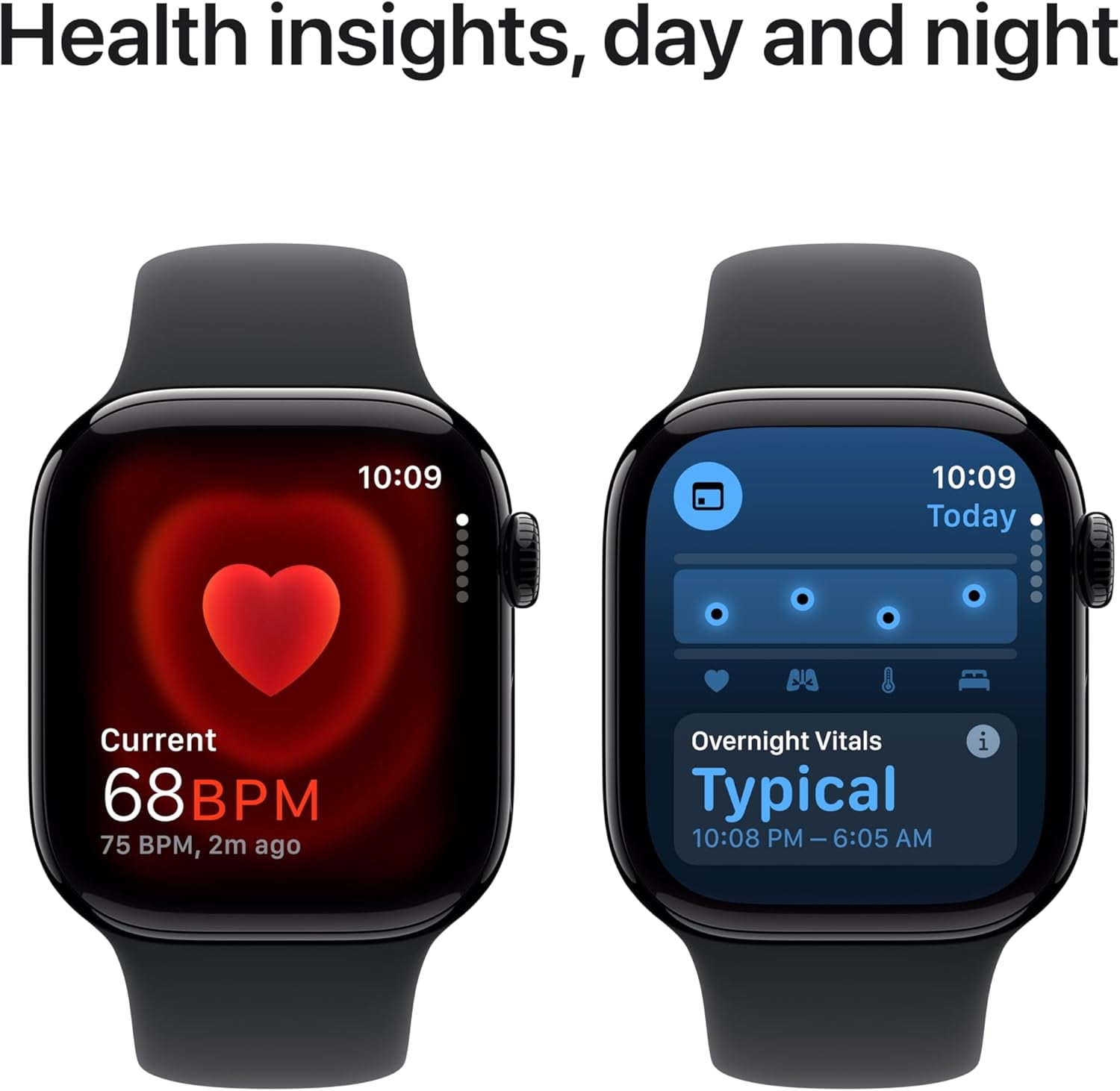 Restored Apple Watch Series 10 [GPS + Cellular 42mm case] Smartwatch with Jet Black Aluminium Case with Black Sport Band (Refurbished)
