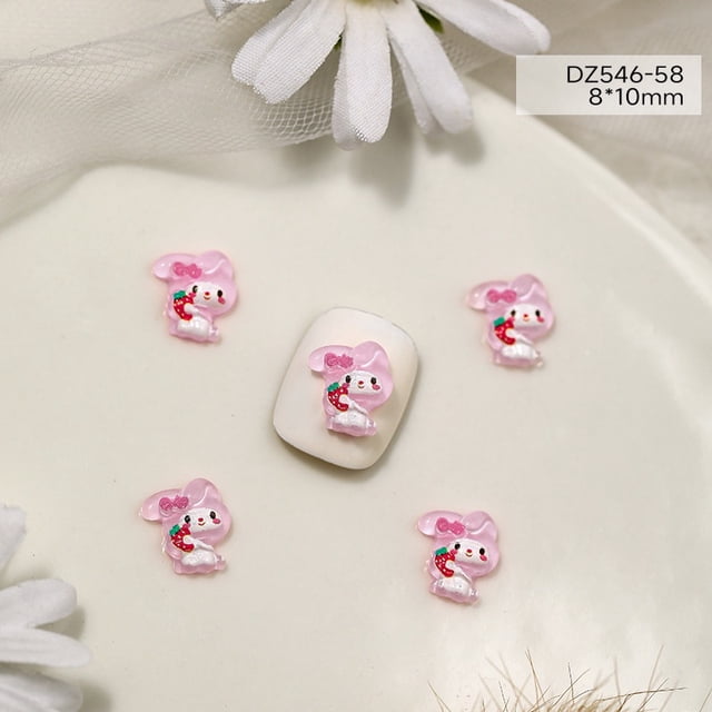 Joyería De Dibujos Animados De Manicura De Venta Caliente Accesorios De Uñas Tridimensionales De Oso Kuromi Star Delu