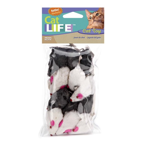 Penn-Plax 12 Pack of Mice Toys