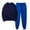 Navy, variant on Autumn Fashion Plus Size Two Piece Sets for Women Solid Color Round Neck Pullover Casual Sports Pants Sports Set Presents for Womens