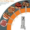 thumbnail image 5 of Ktaxon 33LBS/15L Electric Sausage Stuffer, Adjustable Speed Stainless Steel Sausage Maker Meat Stuffer, Heavy Duty Vertical Electric Stuffer Sausage Filler with 5 Stuffing Tubes, Home & Commercial, 5 of 9