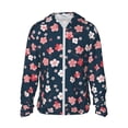 thumbnail image 2 of Uemuo Cherry Blossoms Pattern Women's Full Zip UPF 50+ Sun Protection Hoodie Jacket Long Sleeve Sun Shirt Hiking Outdoor Performance with Pockets-X-Large, 2 of 9