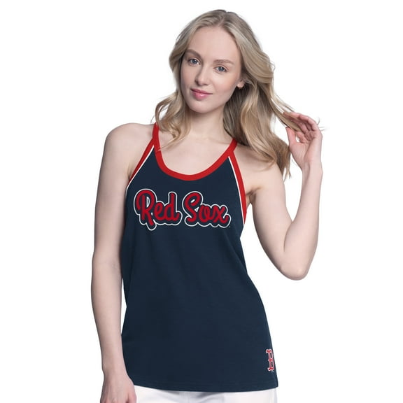 Women's G-III 4Her by Carl Banks Red Boston Red Sox Curveball Racerback Tank Top