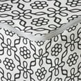 thumbnail image 4 of Boho Rectangle Pouf, Repeating Monochrome Print of Digitally Generated Flower Vintage Vibes, Under Desk Foot Stool for Living Room Office Ottoman with Cover, 25", Charcoal Grey White, by Ambesonne, 4 of 4