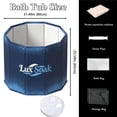 thumbnail image 3 of Beuway 31"Large Upgraded Foldable Bathtub for Adult,Portable Hot Ice Bath Tub,Soaking Spa(Blue-01), 3 of 5
