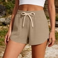 thumbnail image 4 of ZHYou Womens Shorts Drawstring Waist Baggy Fit Lounge Soft Comfy Cotton Blend Casual Shorts with Pockets for Daily Active Use, 4 of 8