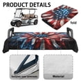 thumbnail image 6 of Aplkyhs American Flag Flowers Golf Cart Seat Covers 2 Seater Travel Sports Golf Cart Covers Fits Most Golf Carts Protect Your Golf Car Seat Machine Washable, 6 of 7