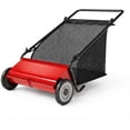 thumbnail image 5 of 26 in Push Lawn Sweeper,Leaf & Grass Collector with Large Capacity 7 ft³ Mesh Collection Bag, 4 Spinning Brushes for Grass Clippings, Leaves & Debris, 5 of 5