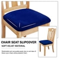 thumbnail image 4 of REGALWOVEN 6Pcs Velvet Dining Chair Seat Cover Elastic Stretchable Slipcovers, 18"x18" Royal Blue, 4 of 7